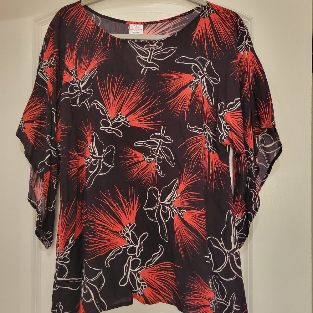Simply Sisters by Lola Miller Lehua Blouse Size S
